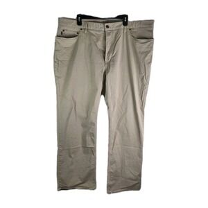 Ralph Lauren Polo Mens Tan Khaki Pants Stretch Classic 46B/32 Cotton‎